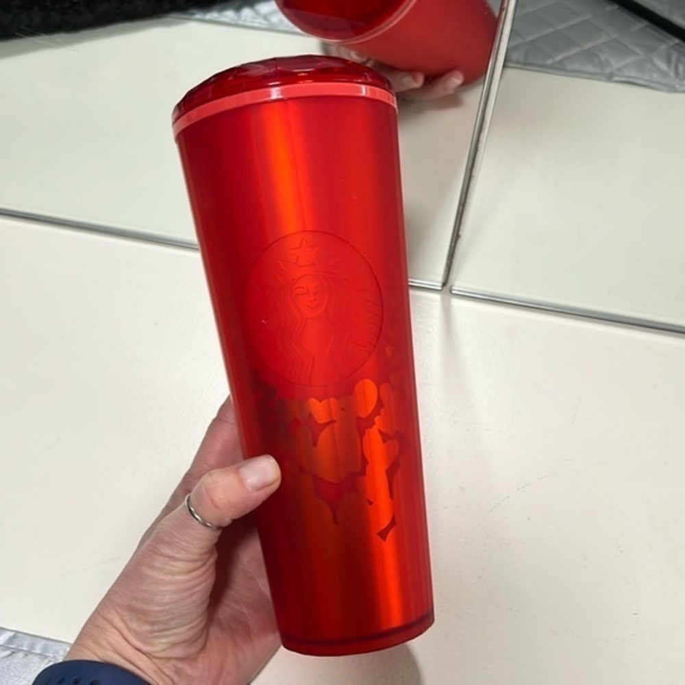 Starbucks valentines red soft touch venti tumbler